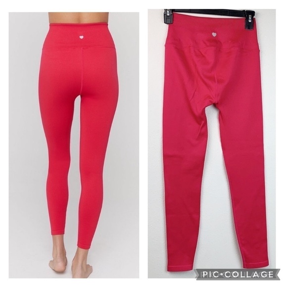 Pink VS x Spiritual Gangster high waist ribbed compression long leggings EUC - Picture 2 of 9